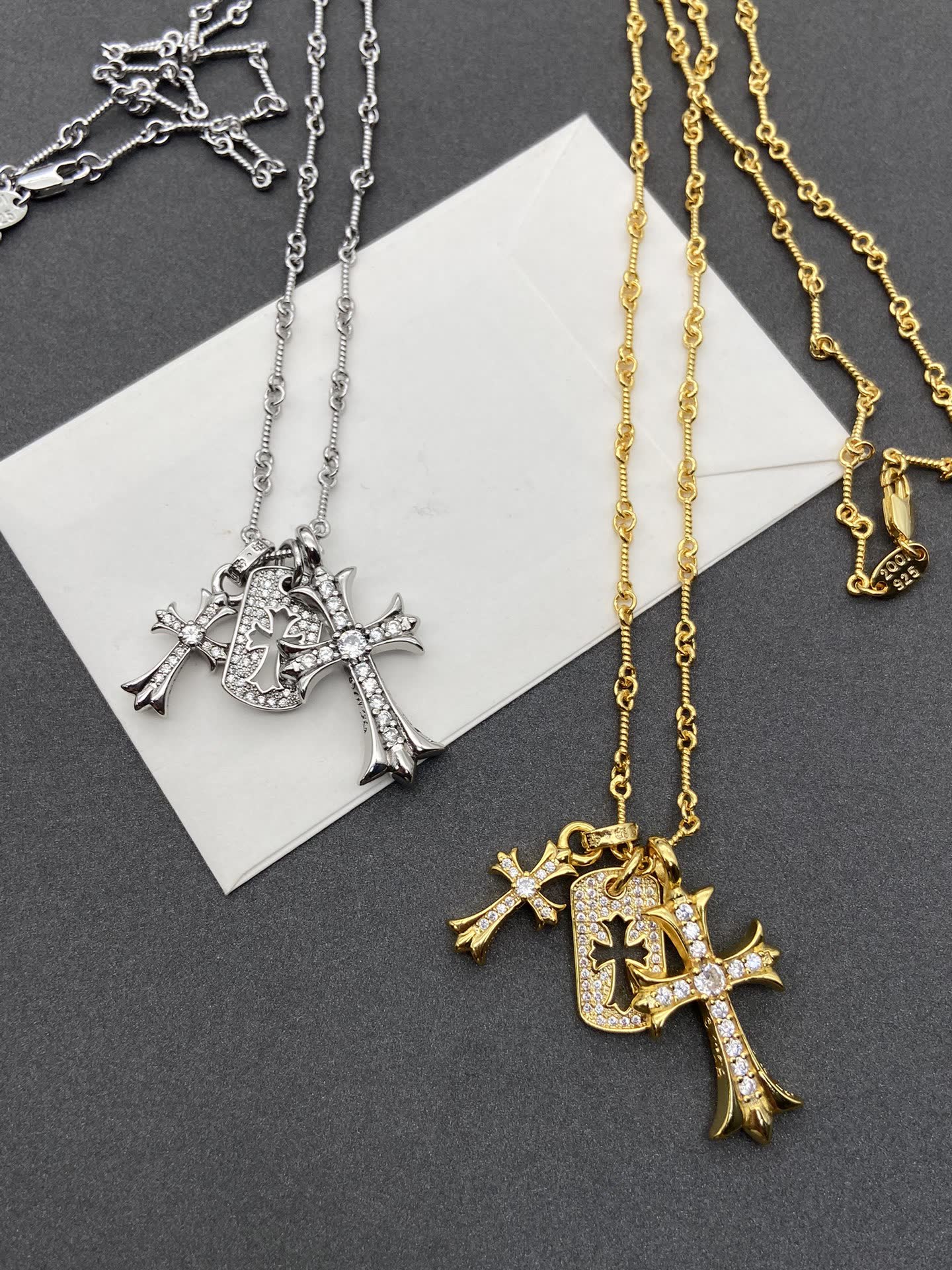 Chrome Hearts Elegant Cross Pendant Necklace